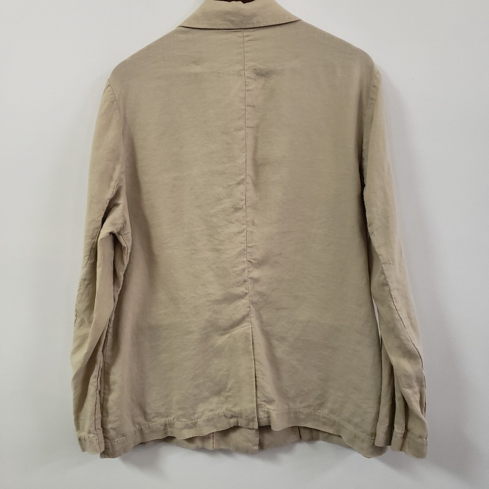 Quince Womens Single Button Linen Driftwood Blazer Size XL Beige Oversized Beach - Picture 2 of 11
